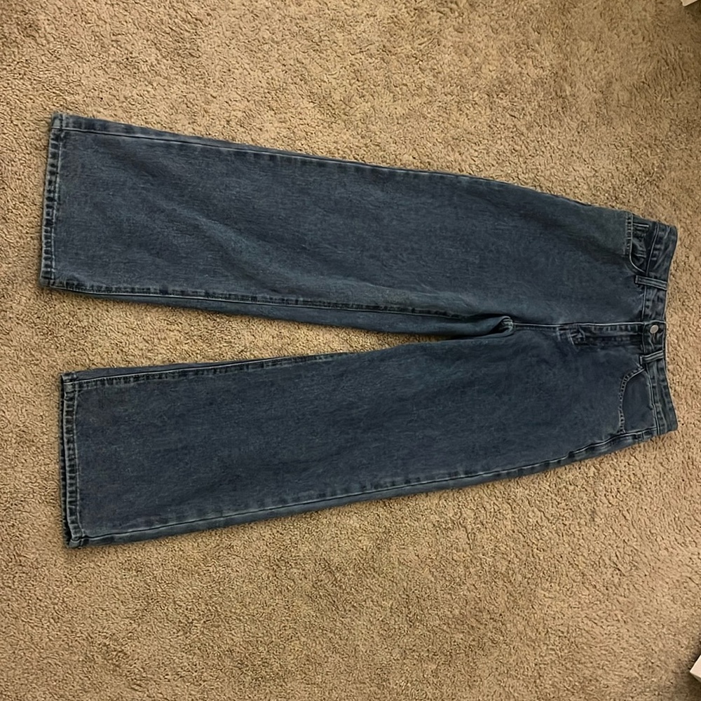 Shein, Dark blue baggy mid rise jeans